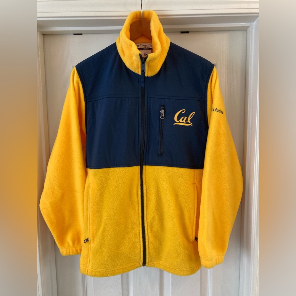 Vtg UC Berkeley Cal Golden Bears Full Zip Fleece Jacket by Columbia Men’s Sz Sm